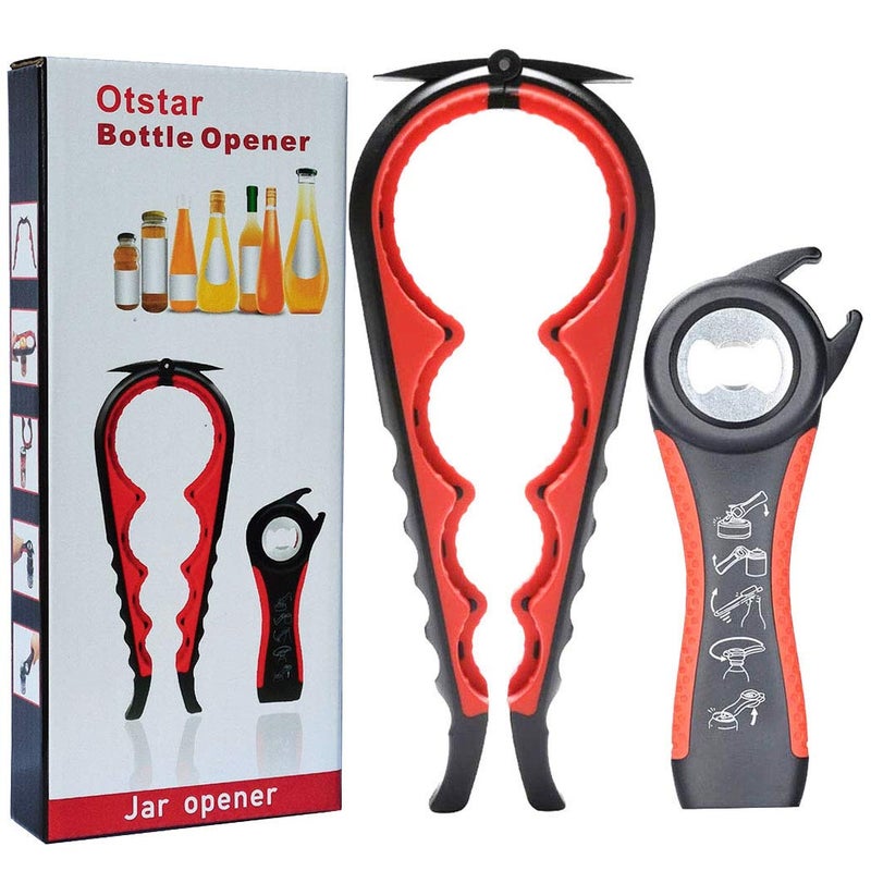 Otstar Jar Opener Bottle Opener and Ring Pull Can opener for Seniors, Arthritis Hands and Anyone with Low Strength, Arthritis Jar Openers Get Lids Off Easily - Image 1